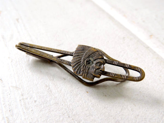 【1920's~/インディアン/フェイス】アンティーク・タイバー・タイピン