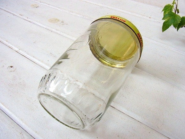 【Jif】ピーナッツバター・ヴィンテージ・ガラス容器/ガラス瓶　USA