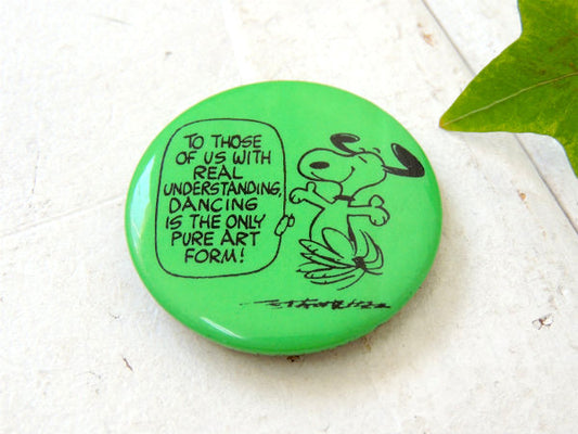 【1950's・スヌーピー】ヴィンテージ・缶バッジ・Schulz・デッドストック・USA
