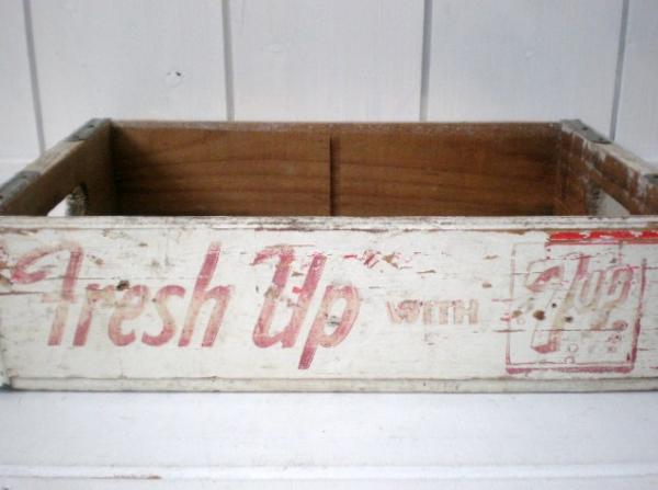 USA　7UP・ビンテージ・ウッドボックス/木箱