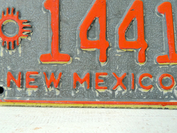 【ニューメキシコ・14・14411】ヴィンテージ・ナンバープレート・カーライセンスプレート