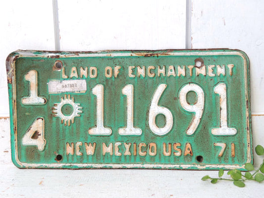【1971's・ニューメキシコ州】USA・トラック・ヴィンテージ・ナンバープレート・カーライセンス