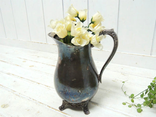 【FB ROGERS SILVER CO】猫足デザイン・シルバー製・アンティーク・ピッチャー・水差し