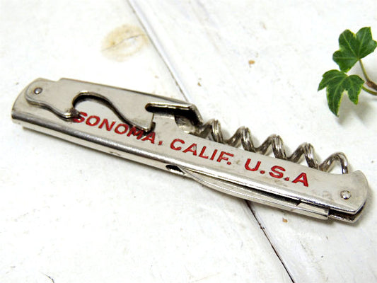 SONOMA・US カリフォルニア イタリア・ビンテージ・ワインオープナー・ソムリエナイフ 栓抜き
