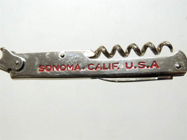 SONOMA・US カリフォルニア イタリア・ビンテージ・ワインオープナー・ソムリエナイフ 栓抜き
