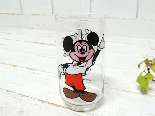 【ミッキーマウスクラブ】リビーグラス社・ヴィンテージ・グラス・タンブラー・食器 USA