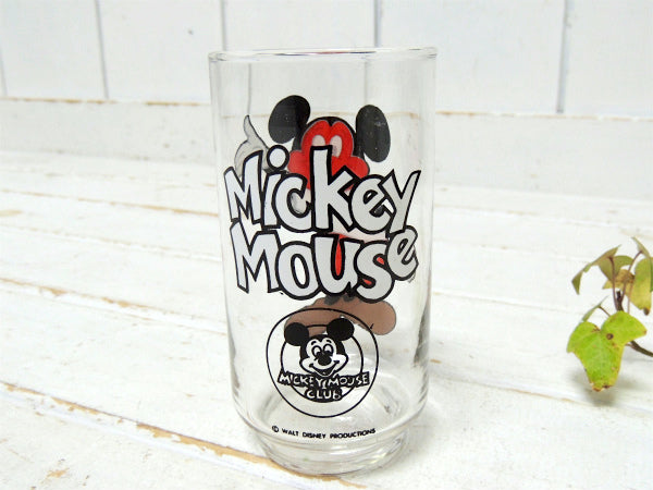 【ミッキーマウスクラブ】リビーグラス社・ヴィンテージ・グラス・タンブラー・食器 USA
