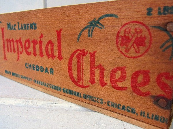 【Imperial Cheese】クラフト社・木製・アンティーク・チーズボックス/木箱 USA