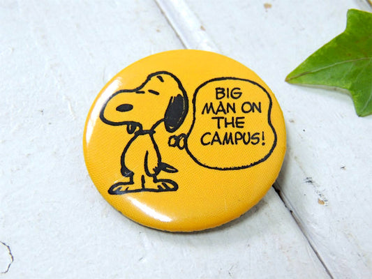 1950's・BIG MAN ON THE CAMPUS!スヌーピー・ヴィンテージ・缶バッジ・未使用