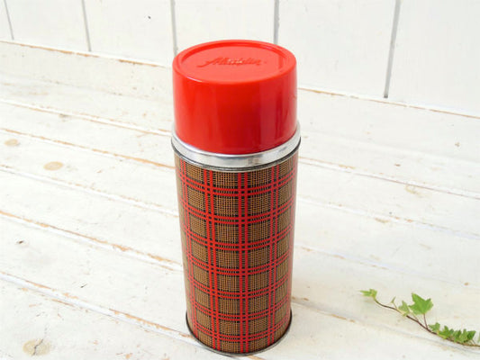 【Aladdin】アラジン・タータンチェック柄・ヴィンテージ・魔法瓶・水筒(ジャンク品)