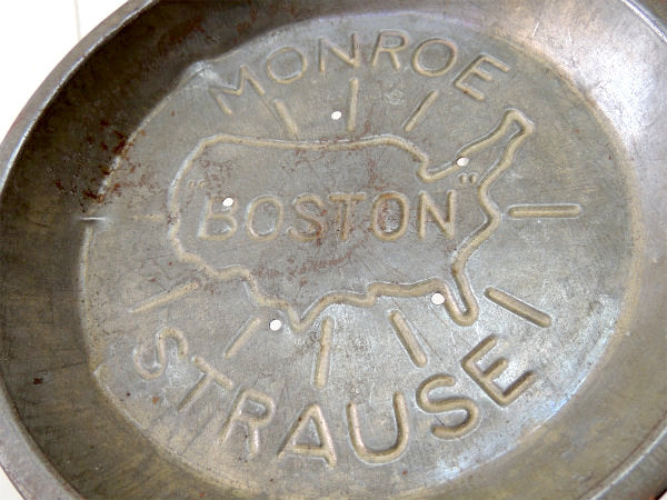 MONROE BOSTON STRAUS 1940s〜USA地図・ビンテージ・パイ皿・パイプレート