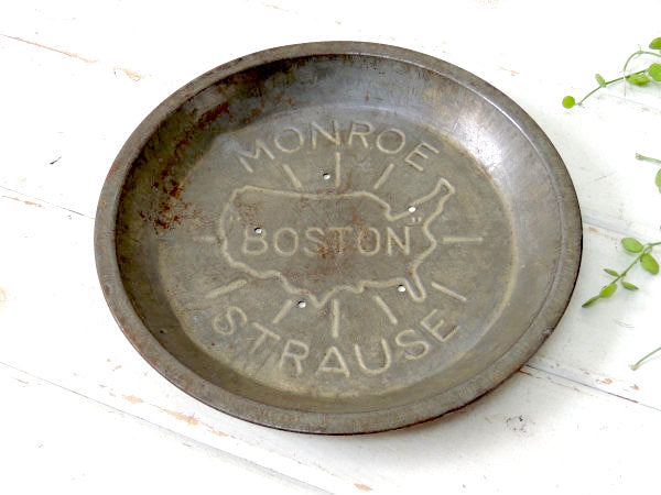 MONROE BOSTON STRAUS 1940s〜USA地図・ビンテージ・パイ皿・パイプレート