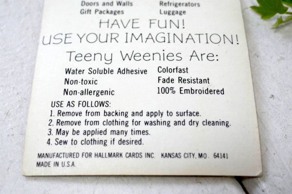 USA ホールマーク・1970s・亀・スマイル・笑顔・デッドストック・ヴィンテージ・ワッペン・刺繍