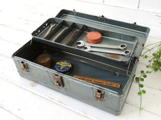 【CLIMAX】工業系・2段式・ヴィンテージ・ツールボックス・ツールケース・工具箱・タックルケース