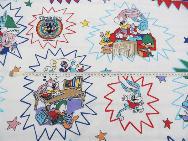 【タイニートゥーンズ】スピルバーグのアニメ・1990年製・USEDフラットシーツ(1/2) USA