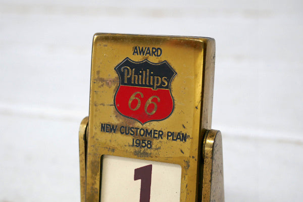 Phillips フィリップス 66 ドイツ 1958 ビンテージ デスクカレンダー USA 企業物