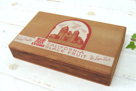 【LYONS】CALIFORNIA・組木・ヴィンテージ・フルーツ木箱/ウッドボック/宝石箱 USA