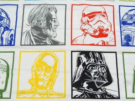【スターウォーズ】STAR WARS・カラフル・パネル柄・ユーズドシーツ(フラットタイプ)