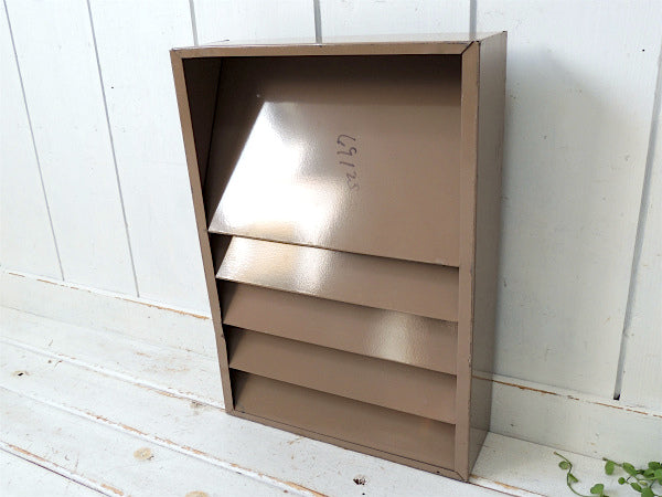 【1960's~GWS】工業系・ベージュ・メタル製・ヴィンテージ・書類スタンド・書類ラック・USA