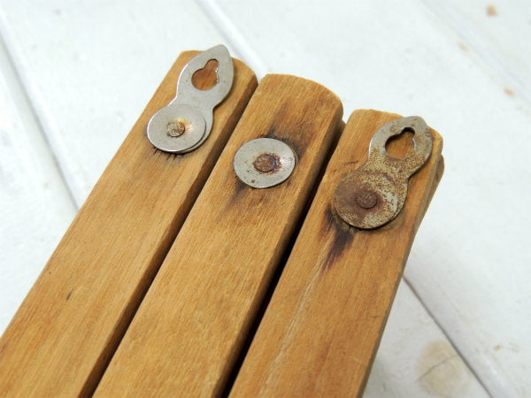 ノスタルジック・古い木製の伸縮式・アンティーク・ハットラック/コートフック USA