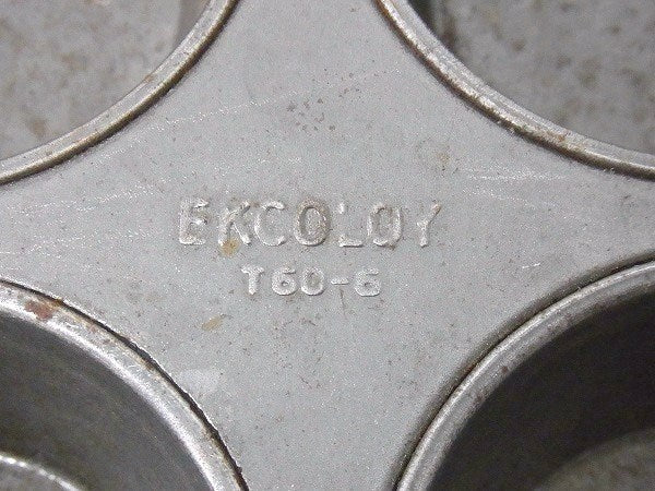 【EKCOLOY】アンティーク・マフィンモールド/菓子型/ベーキングティン/6穴 USA