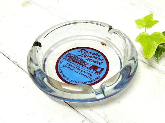 【Rancho Lombard motel】モーテル・ガラス製・ヴィンテージ・灰皿・アシュトレイ