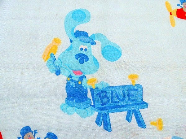 【ブルーズ・クルーズ】可愛い・子犬・ブルー・ユーズドシーツ(フラットタイプ) USA