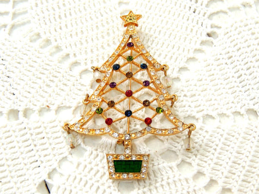 AVON エイボン USA ロサンゼルス クリスマスツリー・モチーフ ブローチ・アクセサリー ジュエリー