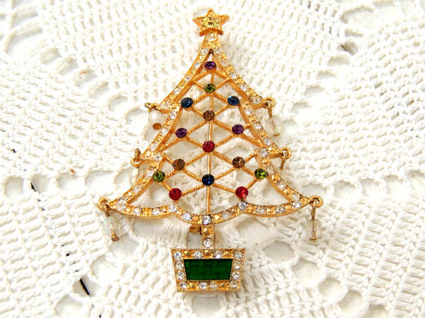 AVON エイボン USA ロサンゼルス クリスマスツリー・モチーフ ブローチ・アクセサリー ジュエリー