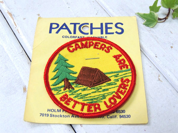 キャンプ テント 1970s CAMPERS ARE  ヴィンテージ 刺繍 ワッペン デッド