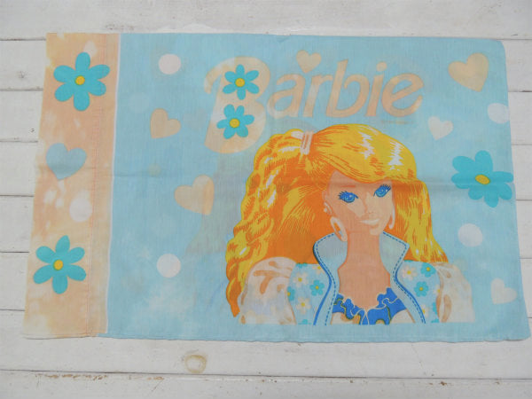 Barbie バービー 人形 フラワー 花柄&水玉柄 USED ピロケース　枕カバー USA