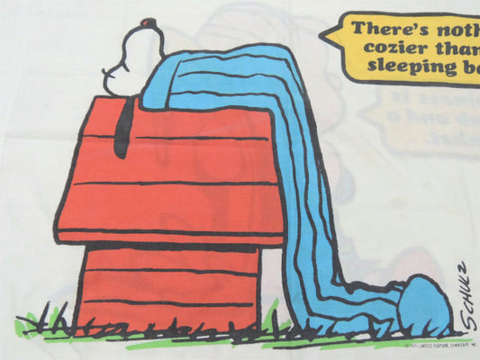 【スヌーピー&ライナス】ピーナッツの仲間・70'sヴィンテージ・USEDピロケース/枕カバー