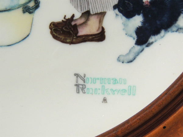 ノーマンロックウェル 1978年・額入り・ヴィンテージ・絵皿 限定 コレクタープレート 春