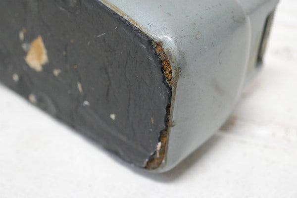 工業系・グレーカラー・メタル製・小さなヴィンテージ・テープカッター・テープディスペンサー・文具