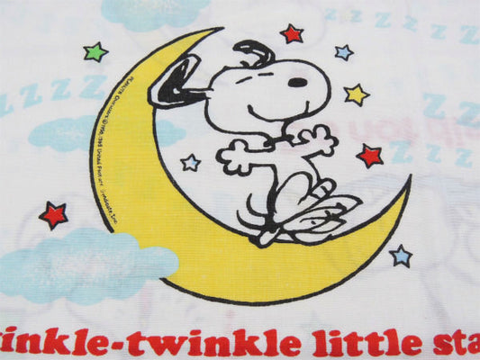 【スヌーピー】ベッドタイムおやすみ柄・60'sヴィンテージ・USEDピロケース/枕カバー USA