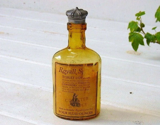 【Royall Lyme/ロイヤルライム】イギリス製・アンティーク・ローションボトル/ガラス瓶