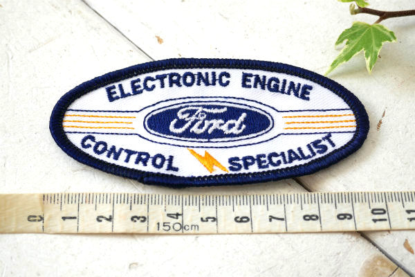 FORD・フォード USA エンジン 1980年代・自動車・ヴィンテージ・刺繍 ワッペン アメ車