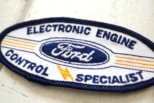 FORD・フォード USA エンジン 1980年代・自動車・ヴィンテージ・刺繍 ワッペン アメ車