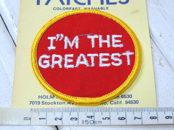 I'M THE GREATEST 私は最高 1970s・ビンテージ・デッドストック・刺繍・ワッペン