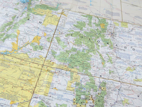 【ナショナル ジオグラフィック】アリゾナ州&コロラド州etc・80'sヴィンテージ・マップ/地図