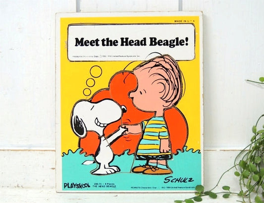 【スヌーピー&ライナス 】Playskool・木製・50's・ヴィンテージ・パズル・おもちゃ・TOY