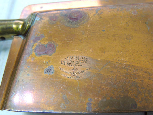 【EMPRESS WARE NY】ハンドル付き・銅製・アンティーク卓上ちりとり/ダストパン USA