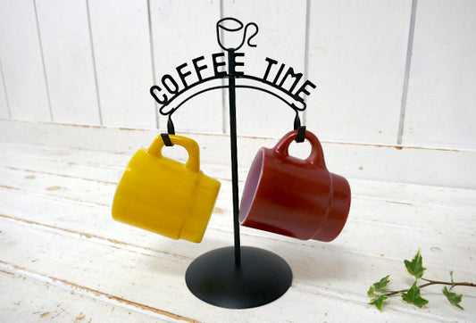 COFFEE TIME アイアン製 70's ヴィンテージ カップホルダー マグカップホルダー