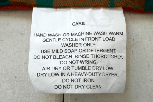 REI COOP オレンジ チェック柄 フランネル×フリース ブランケット アウトドア キャンプ