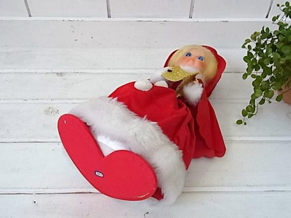 クリスマス・サンタクロース・キュートなアンティーク・ドール・人形