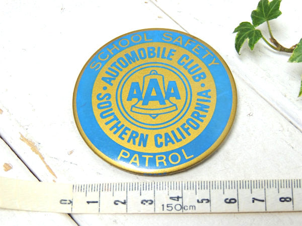 【AAA・トリプルエー】カリフォルニア・AUTOMOBILE CLUB・ヴィンテージ・缶バッジ