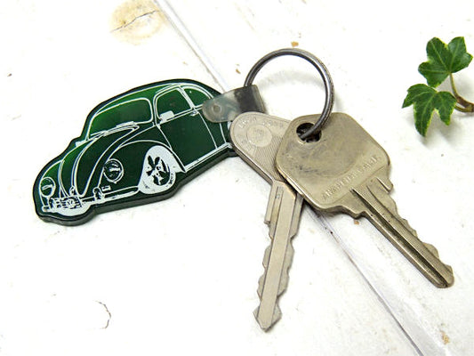 【VW・フォルクスワーゲン】ビートル・モチーフ・ビンテージ・キーホルダー・アドバタイジング・鍵付き