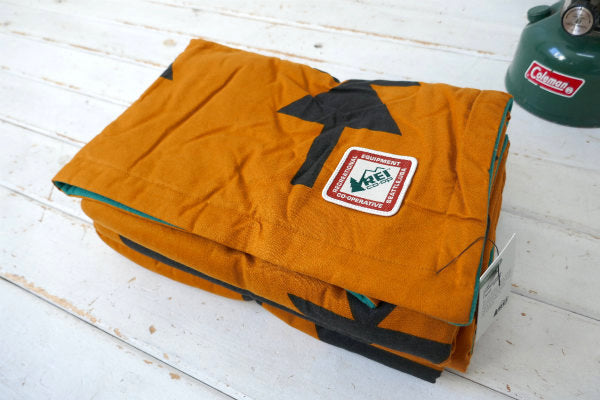 REI COOP エバーグリーン柄 フランネル×フリース ブランケット