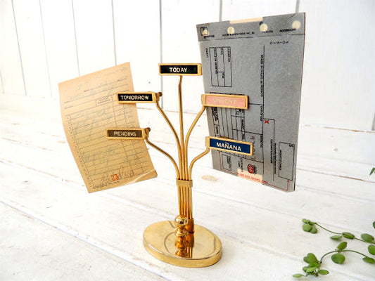 【PENDING/TODAY】ヴィンテージ・カードホルダー・メッセージプレート付き