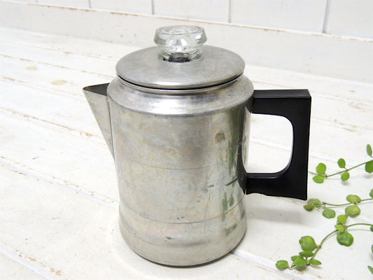【COMET社】アルミ製・ヴィンテージ・パーコレーター/コーヒーポット/アウトドア USA